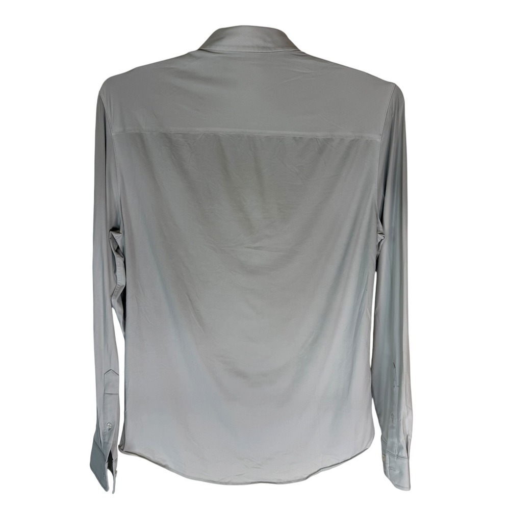 Rhone Mens Commuter Shirt Slim Fit Grey Long Sleeve Button Down 100417 Size M - Picture 5 of 10